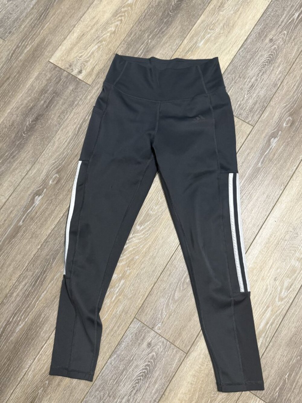 adidas AEROREADY Primegreen 3-Stripe High Rise Leggings Black Size S